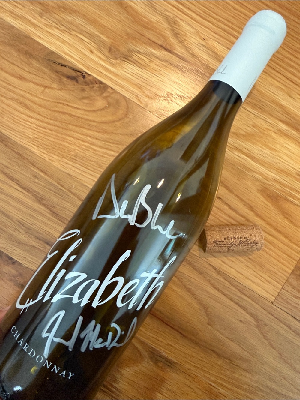 Drew Bledsoe & Josh McDaniels Signed Bledsoe Winery Chardonnay Bottle 2021